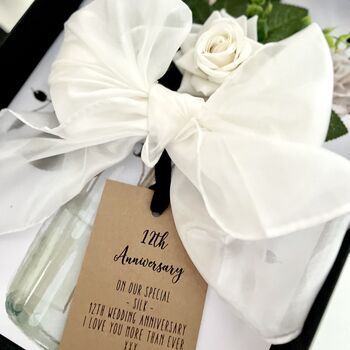 Pure Raw Silk Scented 12th Anniversary Gift Card, 3 of 3