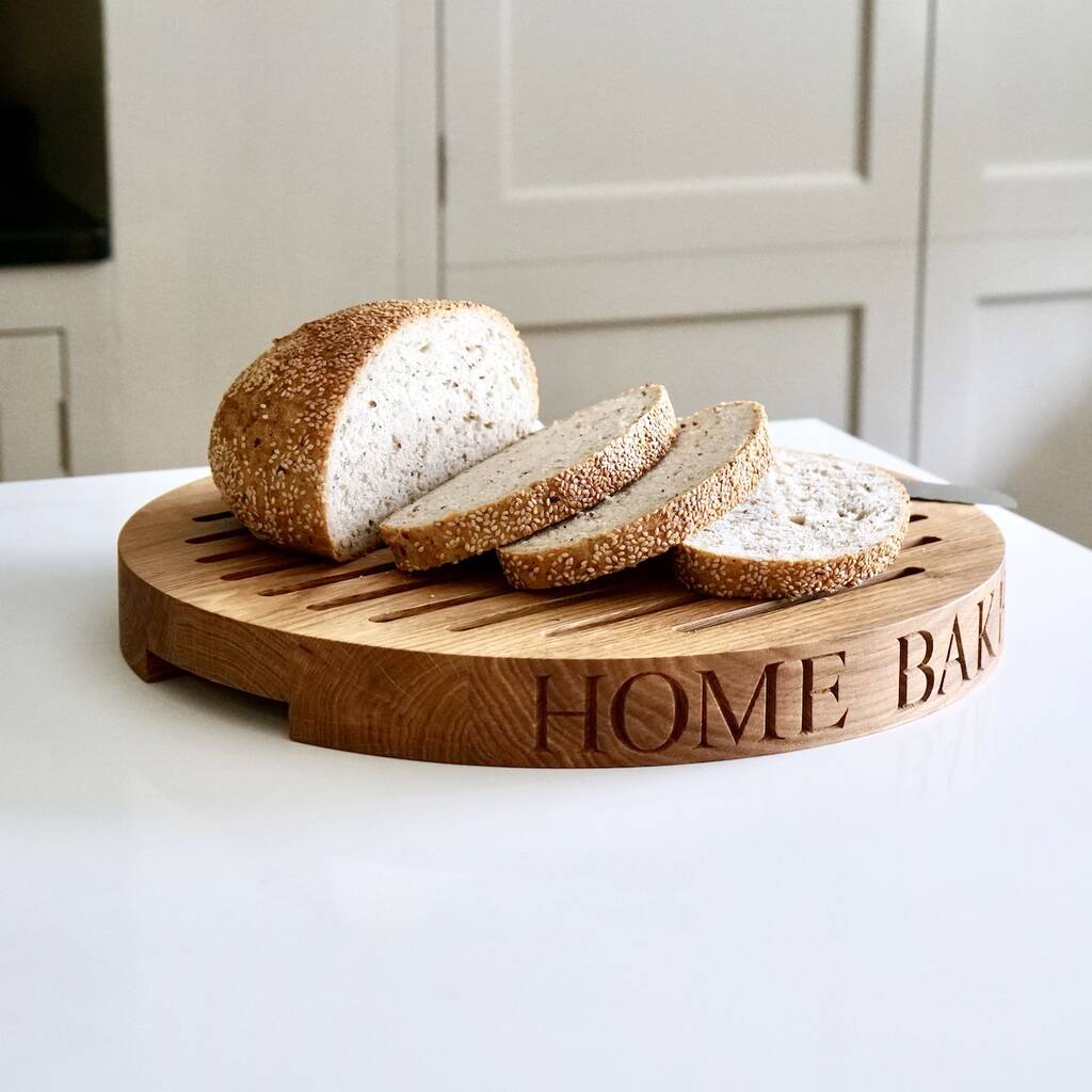 Round Oak Bread Board
