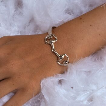 Personalised Sterling Silver Snaffle Bangle, 7 of 12