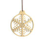 Handmade Bronze Christmas Tree Decoration – Snowflake, thumbnail 2 of 2