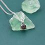 Sterling Silver Tiny Black Opal Pendant Necklace, thumbnail 4 of 12