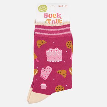 Baking Cakes Women's Bamboo Ankle Socks Pink, 5 of 5
