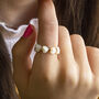 Mother Of Pearl Heart Stretch Ring, thumbnail 1 of 7