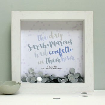 Personalised Anniversay Confetti Box Framed Print, 4 of 10