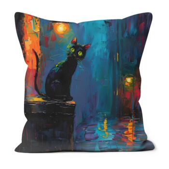 Nocturnal Guardian Hand Made Poly Linen Cushions, 7 of 7