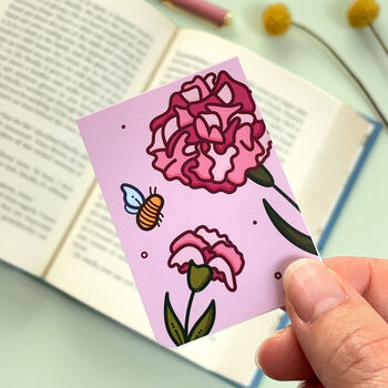 January Magnetic Birth Flower Bookmark Carnation, 4 of 7