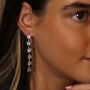 Silver Plated Crystal Star Drop Earrings, thumbnail 1 of 4