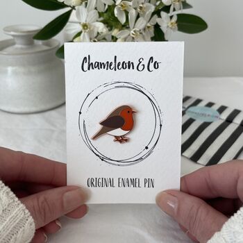 Robin Enamel Pin Badge, 2 of 6