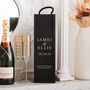 Personalised Engagement Black Bottle Box, thumbnail 1 of 8