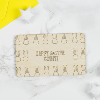 Personalised Wooden Easter Card, 3 of 4