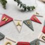 Handcrafted Wooden Christmas Tree Bunting Garland For Festive Home Decor, thumbnail 5 of 8