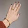 Gold Vermeil Waved Ring, thumbnail 4 of 5