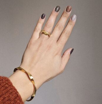 Gold Vermeil Waved Ring, 4 of 5