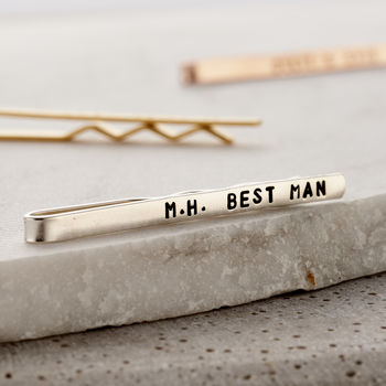 Personalised Silver Tie Clip, 5 of 8