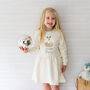 Personalised Girls Christmas Pudding Dress, thumbnail 2 of 5
