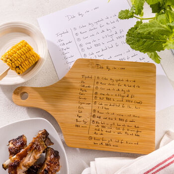 Personalised Handwriting Recipe Chopping Board For Him, 8 of 9