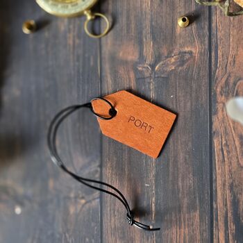 Personalised Leather Decanter Tag Gift, 2 of 10
