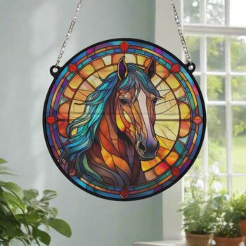 Horse Stained Glass Effect Suncatcher, 3 of 6