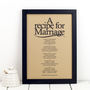 Recipe For Marriage Poem Print, thumbnail 2 of 8