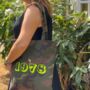 Camo Neon Embroidered Year Tote Bag, thumbnail 3 of 4