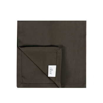 Set Of Four Mocha Cotton Napkins, 2 of 2