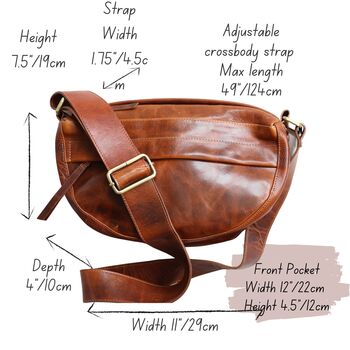 Tan Leather Crossbody Dumpling Bag, 3 of 4