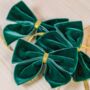 Duo Of Forest Green Napkin Bows, thumbnail 4 of 7