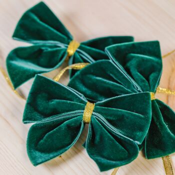 Duo Of Forest Green Napkin Bows, 4 of 7
