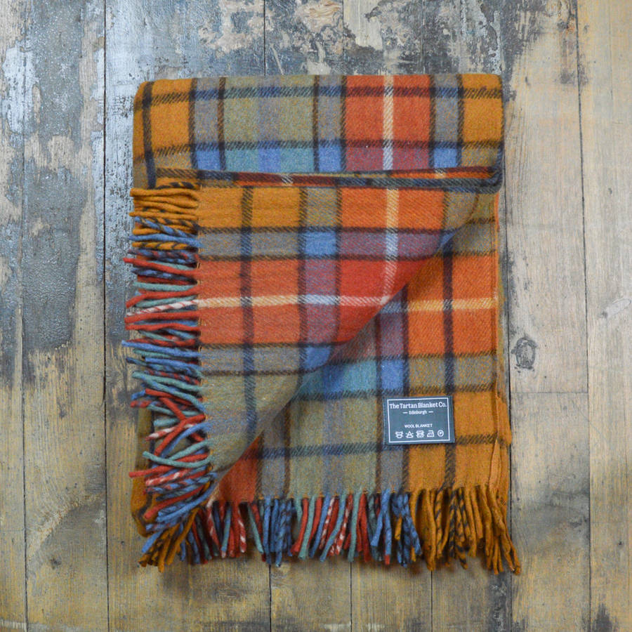 classic wool blanket in antique buchanan tartan by the tartan blanket