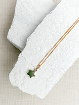 Aventurine Star Necklace – Real 18k Gold Plated, 3 of 5