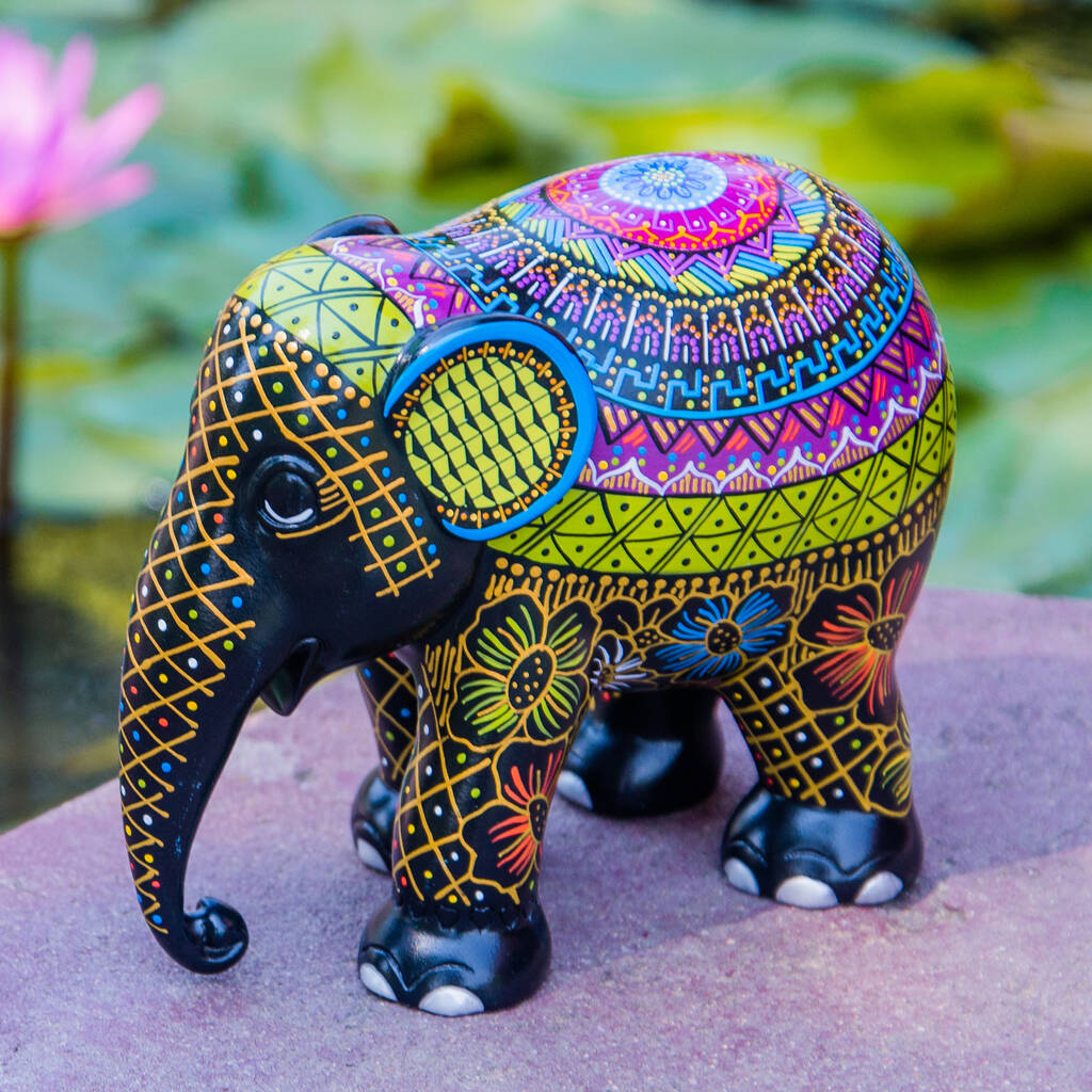 Image of Hand Painted New Year Celebration Elephant 'Blessing'