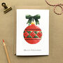 Christmas Bauble Christmas Card Pack Of Four, thumbnail 2 of 4