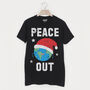 Peace Out Men's Festive Christmas T Shirt, thumbnail 1 of 1