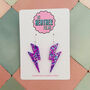 Lilac Lightning Bolt Earrings Small And Large, thumbnail 1 of 10