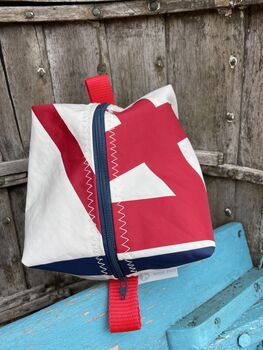 Little Upcycled Sailcloth Wash Bag, 5 of 6