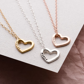 Personalised Medium Message Heart Necklace, 7 of 9