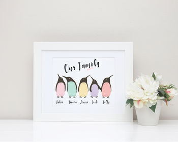 Personalised Penguin Family Print, 2 of 3