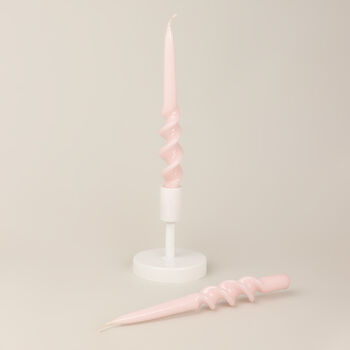 G Decor Pink Set Of Two Hand Dipped Dinner Candles, 2 of 3