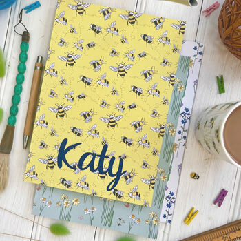 Personalised Thank You Teacher Bee Design Notebook, 5 of 6