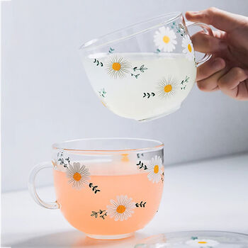 Daisy Print Glass Cup, 5 of 6