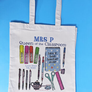 Personalised Queen Of The Classroom Bag, 3 of 4