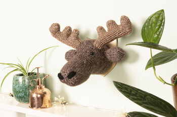 Mini Moose Head Knitting Kit, 7 of 9