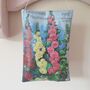 Lavender Sachet With Hollyhock Floral Print, Gift For Flower Friends, thumbnail 6 of 6
