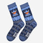 Men's Bamboo Socks Blue Highland Cow Hat And Jumper, thumbnail 1 of 5