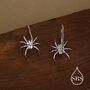 Sterling Silver Spider Drop Earrings, thumbnail 4 of 10