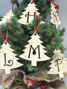 Initial Letter Christmas Tree Decorations, 8 of 12