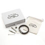 Personalised Taupe Leather Double Urn Bracelet For Ashes Memorial Keepsake Jewellery For Women And Pets, thumbnail 7 of 9