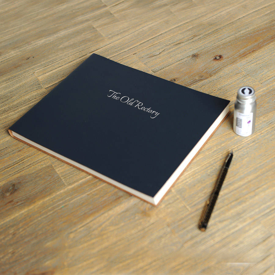 Visitors Book Personalised Colourful Recycled Leather By Undercover