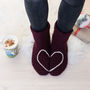 Hidden Love Heart Crochet Slipper Socks, thumbnail 9 of 12