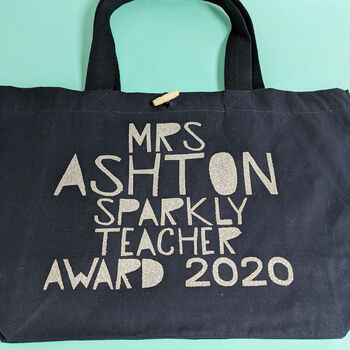 Personalised Super Sparkly Teacher Bag, 6 of 12